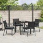 Conjunto de Comedor de Jardín 5 pcs Negro y Gris en Sillas de jardín | Comprar online en Foru.es