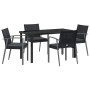 Conjunto de Comedor de Jardín 5 pcs Negro y Gris en Sillas de jardín | Comprar online en Foru.es