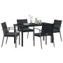 Conjunto de Comedor de Jardín 5 pcs Negro y Gris en Sillas de jardín | Comprar online en Foru.es