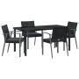 Conjunto de Comedor de Jardín 5 pcs Negro y Gris en Sillas de jardín | Comprar online en Foru.es