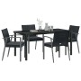 Conjunto de Comedor de Jardín 5 pcs Negro y Gris en Sillas de jardín | Comprar online en Foru.es