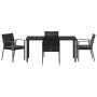 Conjunto de Comedor de Jardín 5 pcs Negro y Gris en Sillas de jardín | Comprar online en Foru.es