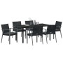 Conjunto de Comedor de Jardín 7 pcs Negro y Gris en Sillas de jardín | Comprar online en Foru.es
