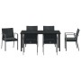 Conjunto de Comedor de Jardín 7 pcs Negro y Gris en Sillas de jardín | Comprar online en Foru.es