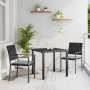 Conjunto de Comedor de Jardín 3 pcs Negro Poliratán en Sillas de jardín | Comprar online en Foru.es