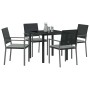 Conjunto de Comedor de Jardín 5 pcs Negro y Gris Claro en Sillas de jardín | Comprar online en Foru.es