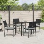 Conjunto de Comedor de Jardín 5 pcs Negro y Gris Claro en Sillas de jardín | Comprar online en Foru.es