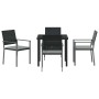 Conjunto de Comedor de Jardín 5 pcs Negro y Gris Claro en Sillas de jardín | Comprar online en Foru.es