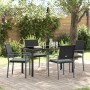 Conjunto de Comedor de Jardín 5 pcs Negro y Gris Claro en Sillas de jardín | Comprar online en Foru.es