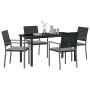 Conjunto de Comedor de Jardín 5 pcs Negro y Gris Claro en Sillas de jardín | Comprar online en Foru.es