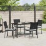 Conjunto de Comedor de Jardín 5 pcs Negro y Gris Claro en Sillas de jardín | Comprar online en Foru.es