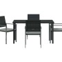 Conjunto de Comedor de Jardín 5 pcs Negro y Gris Claro en Sillas de jardín | Comprar online en Foru.es