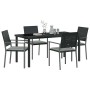 Conjunto de Comedor de Jardín 5 pcs Negro y Gris Claro en Sillas de jardín | Comprar online en Foru.es