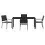Conjunto de Comedor de Jardín 5 pcs Negro y Gris Claro en Sillas de jardín | Comprar online en Foru.es