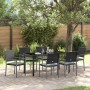 Conjunto de Comedor de Jardín 7 pcs Negro y Gris Claro en Sillas de jardín | Comprar online en Foru.es