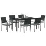 Conjunto de Comedor de Jardín 7 pcs Negro y Gris Claro en Sillas de jardín | Comprar online en Foru.es