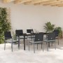 Conjunto de Comedor de Jardín 7 pcs Negro y Gris Claro en Sillas de jardín | Comprar online en Foru.es