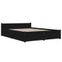 Estructura de cama con cajones negro 140x190 cm de vidaXL, Camas y somieres - Ref: Foro24-3103553, Precio: 279,86 €, Descuent...