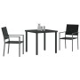 Conjunto de Comedor de Jardín 3 pcs Negro Poliratán en Sillas de jardín | Comprar online en Foru.es