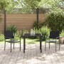 Conjunto de Comedor de Jardín 3 pcs Negro Poliratán en Sillas de jardín | Comprar online en Foru.es