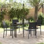 Conjunto de Comedor de Jardín 5 pcs Negro Ratán sintético en Sillas de jardín | Comprar online en Foru.es