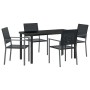 Conjunto de Comedor de Jardín 5 pcs Negro Ratán sintético en Sillas de jardín | Comprar online en Foru.es