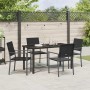 Conjunto de Comedor de Jardín 5 pcs Negro Ratán sintético en Sillas de jardín | Comprar online en Foru.es
