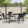 Conjunto de Comedor de Jardín 5 pcs Negro Ratán sintético en Sillas de jardín | Comprar online en Foru.es