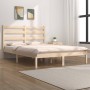 Estructura de cama de madera maciza de pino 200x200 cm de vidaXL, Camas y somieres - Ref: Foro24-3103668, Precio: 125,08 €, D...