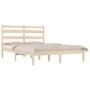 Solid pine wood bed frame 200x200 cm by vidaXL, Beds and slatted bases - Ref: Foro24-3103668, Price: 123,54 €, Discount: %