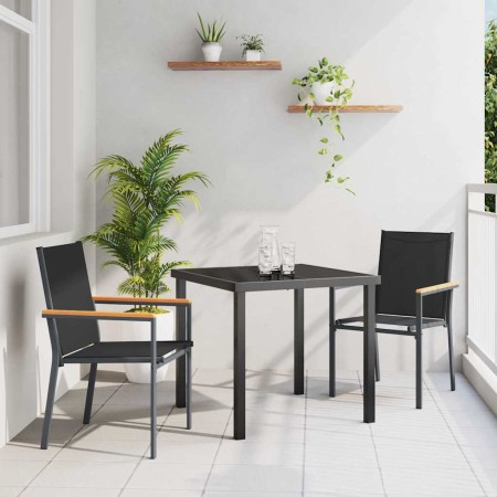 Conjunto de Comedor de Jardín 3 pcs Negro en Sillas de jardín | Comprar online en Foru.es
