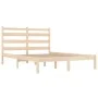 Solid pine wood bed frame 200x200 cm by vidaXL, Beds and slatted bases - Ref: Foro24-3103668, Price: 123,54 €, Discount: %