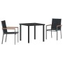 Conjunto de Comedor de Jardín 3 pcs Negro en Sillas de jardín | Comprar online en Foru.es