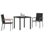 Conjunto de Comedor de Jardín 3 pcs Negro en Sillas de jardín | Comprar online en Foru.es