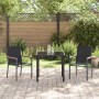 Conjunto de Comedor de Jardín 3 pcs Negro en Sillas de jardín | Comprar online en Foru.es