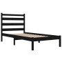 Estructura de cama madera maciza de pino negra 100x200 cm de vidaXL, Camas y somieres - Ref: Foro24-3103642, Precio: 119,66 €...