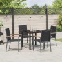 Conjunto de Comedor de Jardín 5 pcs Negro en Sillas de jardín | Comprar online en Foru.es