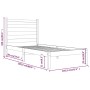 Estructura de cama madera maciza de pino negra 100x200 cm de vidaXL, Camas y somieres - Ref: Foro24-3103642, Precio: 119,66 €...