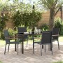 Conjunto de Comedor de Jardín 5 pcs Negro en Sillas de jardín | Comprar online en Foru.es