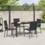 Conjunto de Comedor de Jardín 5 pcs Negro en Sillas de jardín | Comprar online en Foru.es