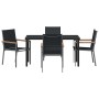 Conjunto de Comedor de Jardín 5 pcs Negro en Sillas de jardín | Comprar online en Foru.es