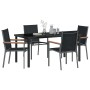 Conjunto de Comedor de Jardín 5 pcs Negro en Sillas de jardín | Comprar online en Foru.es