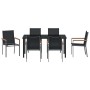 Conjunto de Comedor de Jardín 7 pcs Negro en Sillas de jardín | Comprar online en Foru.es