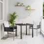 Conjunto de Comedor de Jardín 3 pcs Marrón Poliratán en Sillas de jardín | Comprar online en Foru.es