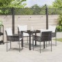 Conjunto de Comedor de Jardín 5 pcs Marrón y Negro en Sillas de jardín | Comprar online en Foru.es