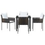 Conjunto de Comedor de Jardín 5 pcs Marrón y Negro en Sillas de jardín | Comprar online en Foru.es