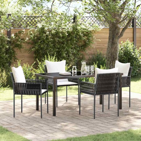 Conjunto de Comedor de Jardín 5 pcs Marrón y Negro en Sillas de jardín | Comprar online en Foru.es