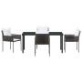 Conjunto de Comedor de Jardín 5 pcs Marrón y Negro en Sillas de jardín | Comprar online en Foru.es