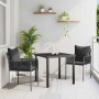 Conjunto de Comedor de Jardín 3 pcs Negro y Gris en Sillas de jardín | Comprar online en Foru.es