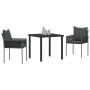 Conjunto de Comedor de Jardín 3 pcs Negro y Gris en Sillas de jardín | Comprar online en Foru.es